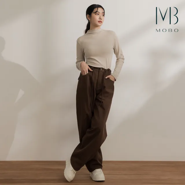 【MO-BO】鬆弛感抽繩寬長褲