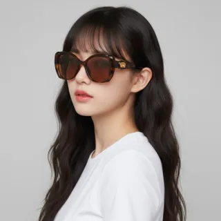 【SWAROVSKI 施華洛世奇】蝶形膠框太陽眼鏡(SK6051U-100273)