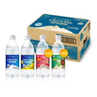 【Crystal Spark】沁泡氣泡水500mlx24入/箱(原味/彈珠汽水/蜜桃/檸檬 口味任選;官方直營)