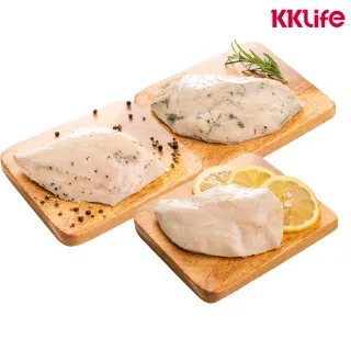 【KKLife】舒肥雞胸肉x15包-130g/包(3包/袋;塔香.咖哩.黑胡椒.檸檬.迷迭香.水嫩.即食.蛋白質)