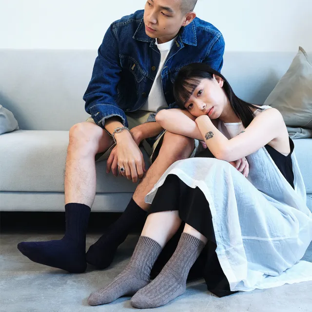 【FOOTER】3入組-素色輕量休閒羊毛 襪4色可選(W189M/L/XL-保暖襪 除臭襪 澳洲細羊毛襪)