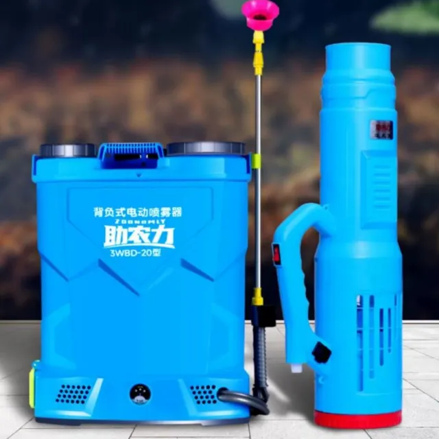 巧可】20型電動噴霧器風筒款新型農用高壓電動打藥機(噴瓶噴霧機消殺彌
