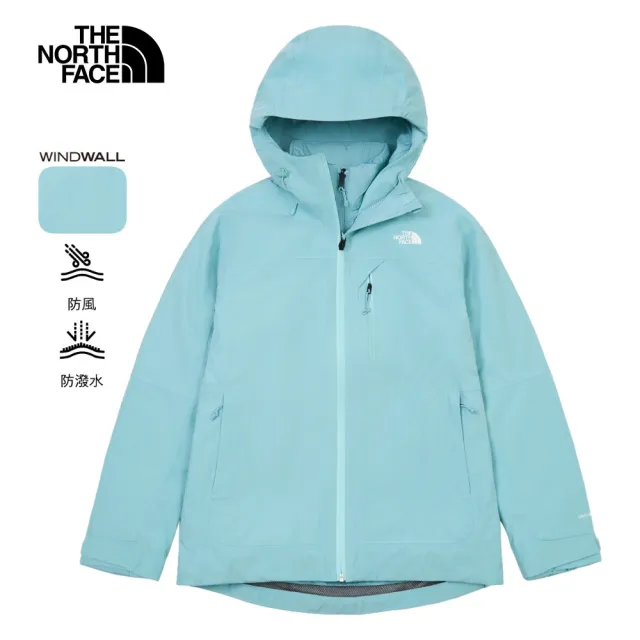 The North Face】北面女款藍色DRYVENT防水三合一外套｜8ED1BOA - momo