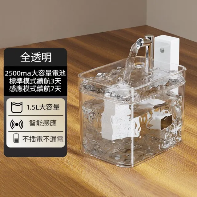 【Quality 聚家】寵物飲水機 貓咪飲水機 自動餵水器(循環凈水/靜音水泵/四檔可調/多重過濾)