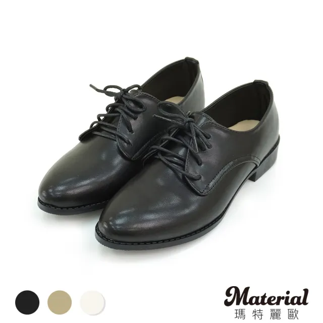 【MATERIAL 瑪特麗歐】T52413 一般碼23-25另有加大碼 女鞋 休閒鞋 MIT簡約綁帶牛津鞋(休閒鞋)