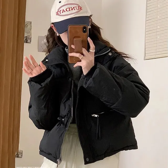 【D.studio】韓版立領寬鬆麵包外套(冬天女裝衣服保暖外套羽絨外套 冬天外套防風外套連帽外套J308)