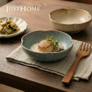 【Just Home】日式古樸窯燒陶瓷4吋雲朵碟-4色可選(可微波 120ml 碗 盤 餐具 深盤 小菜碟)