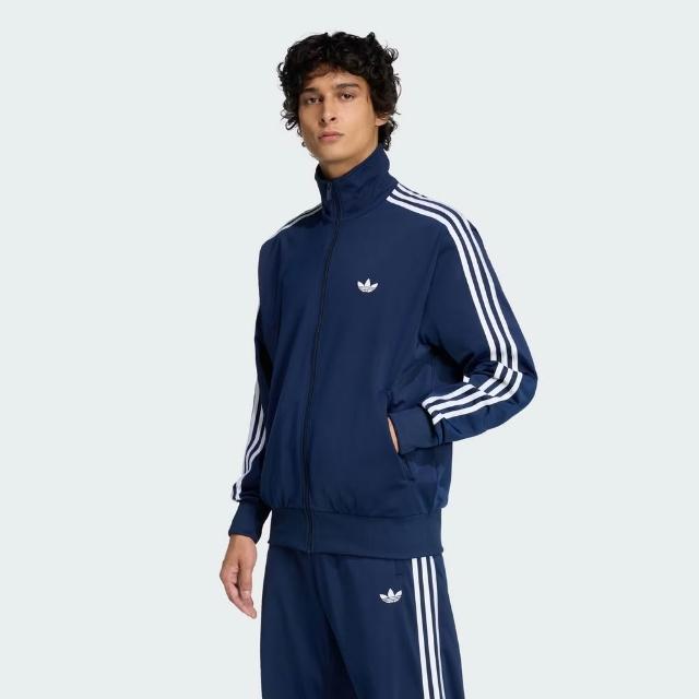 【adidas 愛迪達】FIREBIRD 運動外套(KD8313 男款ORIGINALS經典休閒寬鬆夾克 藍色)