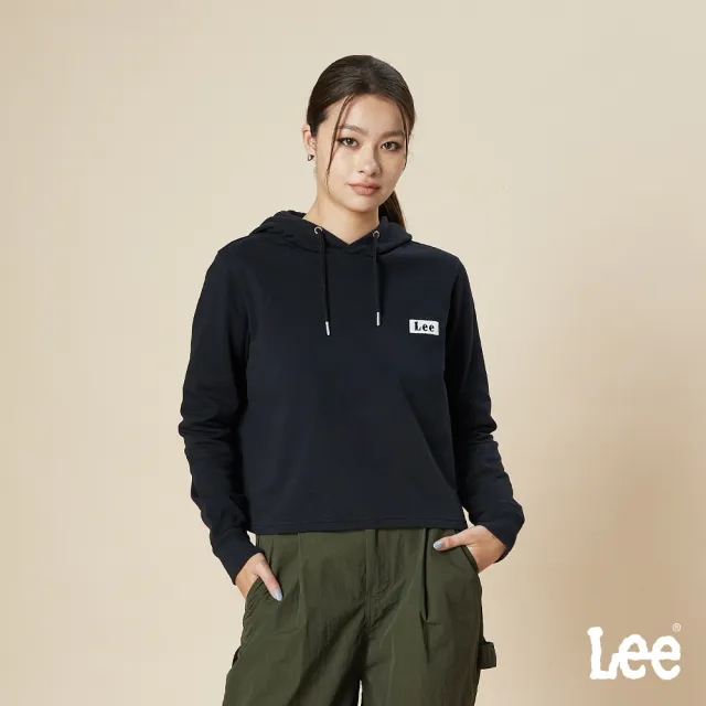 【Lee】女裝 長袖帽T / 左胸 刺繡小LOGO 共3色 季節性版型(LB511033)