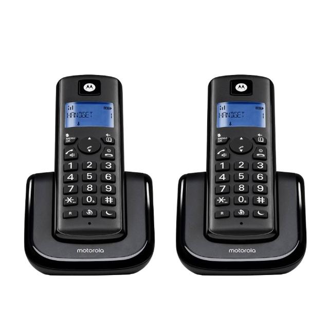 【Motorola】大音量DECT無線雙機T201(一拖一無線電話/雙機無線電話)
