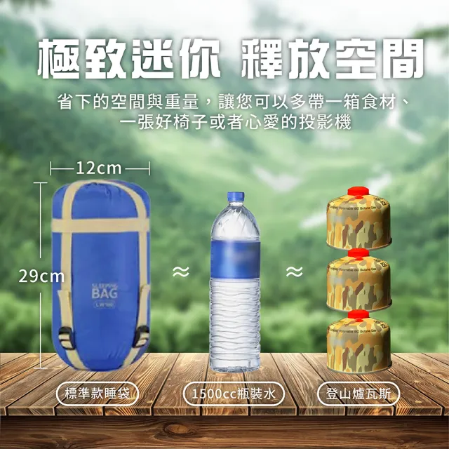 【TAS CAMP】迷你信封睡袋 露營睡袋 加大款(透氣 0.76kg 好收納 輕量睡袋 旅行睡袋 登山露營 露營)