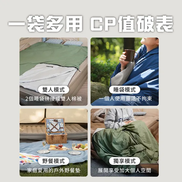 【TAS CAMP】迷你信封睡袋 露營睡袋 加大款(透氣 0.76kg 好收納 輕量睡袋 旅行睡袋 登山露營 露營)