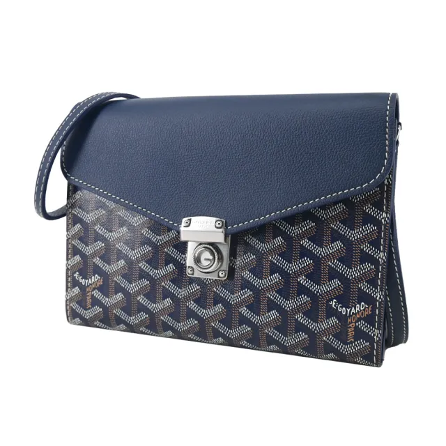 【GOYARD 高雅德】CHYPRE 翻蓋信封斜背包(海軍藍)