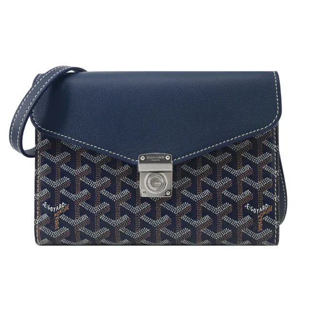【GOYARD 高雅德】CHYPRE 翻蓋信封斜背包(海軍藍)