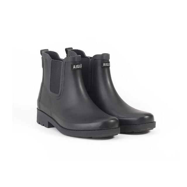 【AIGLE】CARVILLE 2 女 休閒短筒膠靴｜AG-FNA61A100 黑色(短筒雨靴 法國雨靴 雨靴推薦 雨靴 雨鞋)