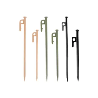 【BOBOLIFE】鋼製營釘 20cm/30cm 10入(露營營釘 營釘 平頭營釘 帳篷營釘 天幕營釘 露營)