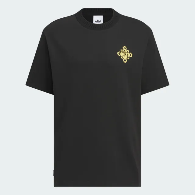 【adidas 愛迪達】愛迪達 Lny Tee U 男女 T恤 運動上衣 休閒短袖 黑 黃 亞版(KT0714)