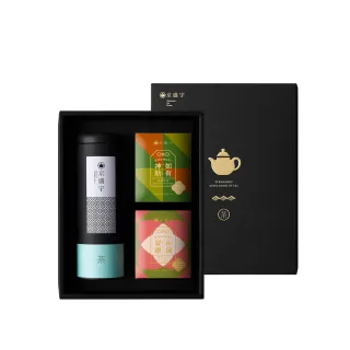 【京盛宇】墨金雙享禮盒-不知春100g茶葉+御守袋茶10入(100%台灣茶葉/附提袋/茶包禮盒/茶葉禮盒)