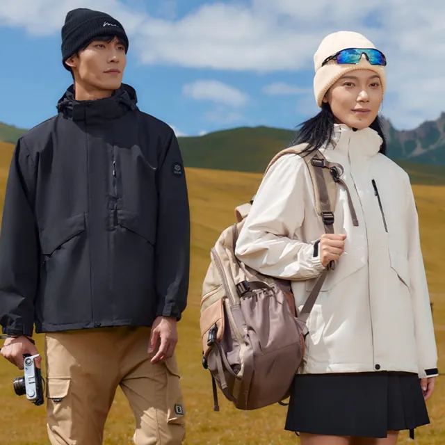 【Porabella】外套 男女衝鋒外套 保暖外套 三合一外套 防風外套 ☆外衝鋒衣 防水外套  情侶外套 登山外套