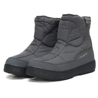 【ATUNAS 歐都納】男 雪地漫步防水中筒靴_雙冰爪.雪靴.雪鞋/刷毛保暖(A1GCGZ04M 灰)