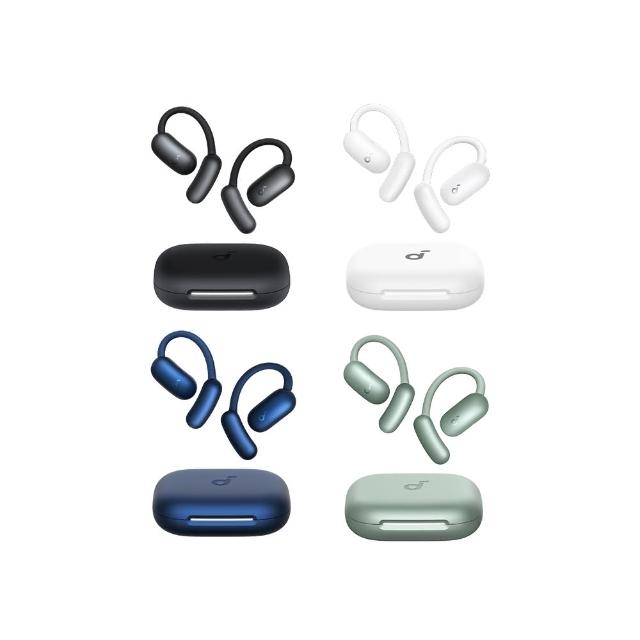 Soundcore AeroFit 2 AI 開放式耳機,具備AI智慧降躁技術,提供清晰音質與沉浸聽感。支援多種連線模式,可調節音效,適合運動與日常使用。配備麥克風,無線線控,輕巧舒適,黑色、白色、綠色、藍色多種選擇,重量僅300g,包裝含線與說明書,適用於iOS與Android系統,產地中國,NCC碼CCAH24LPC000T2,BSMI許可字號R45351。 Soundcore聲闊 AeroFit 2