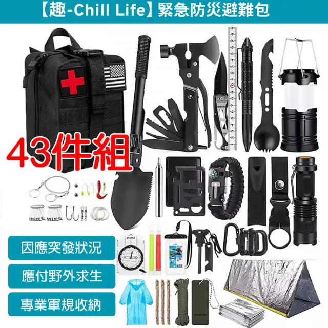 【Creator創意生活】43合一防災包 求生基礎款 地震包 避難包 緊急救難包(戶外淨水過濾器 防災包 避難包)