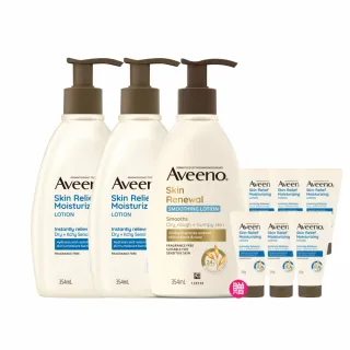 【Aveeno 艾惟諾】燕麥高效舒緩/煥光奇肌保濕乳354mlx3(官方直營)
