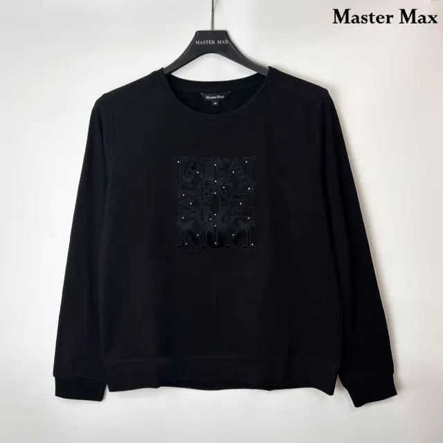 【Master Max】立體繡英字點鑽圓領大學T(8327132)