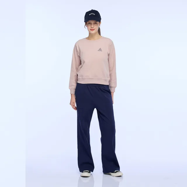 【NAUTICA】官方旗艦 女裝 俏皮大聲公刺繡短版長袖T恤(粉紅色)