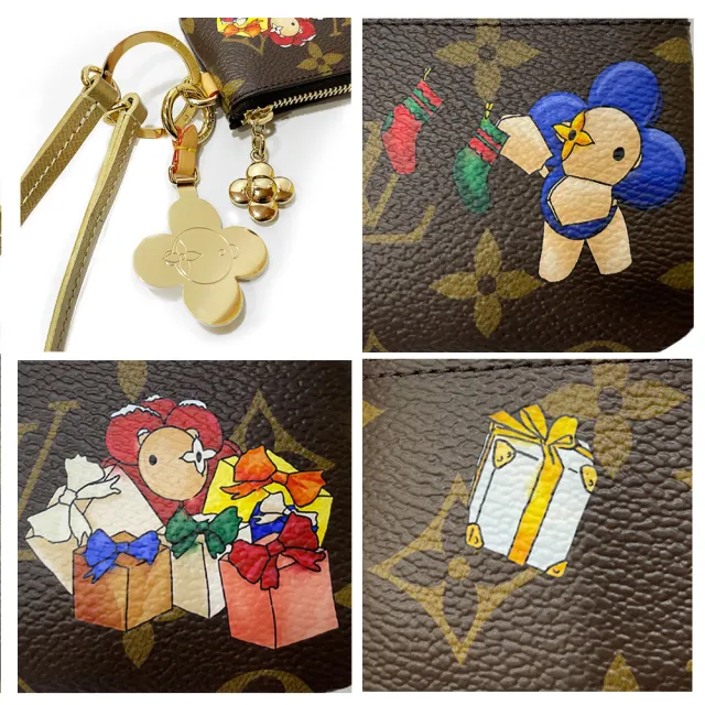 【Louis Vuitton 路易威登】M15338 Vivienne Winter Holiday系列吉祥物手機套飾(圖案棕色)
