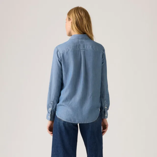 【LEVIS】牛仔襯衫 襯衫外套 女生上衣 人氣新品 005NJ-0008