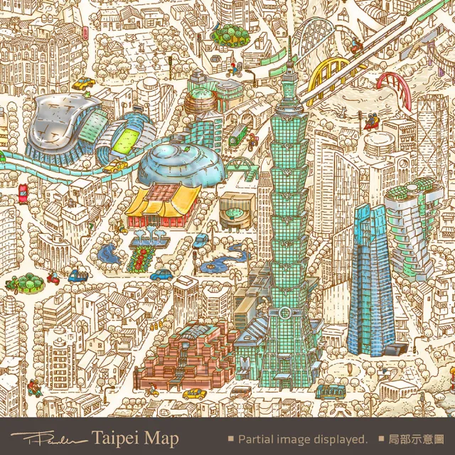 【Pintoo】Tom Parker - 台北地圖設計款 - 拼圖1200片