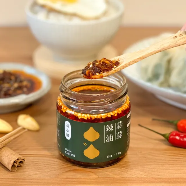 【chuyun 初耘】初拌麵佐蒜蒜辣油4入組(油蔥/麻醬/乾拌麵/快煮麵/關廟麵/素食/蔬食/五辛素/辣油/蒜油)