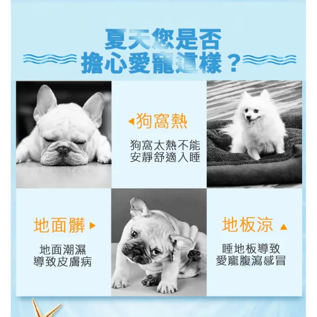 【ROYAL LIFE 皇室生活】寵物涼感冰絲面睡墊床窩-涼感墊L 4入組(寵物窩/寵物涼感墊/透氣/狗窩/貓窩/睡床)