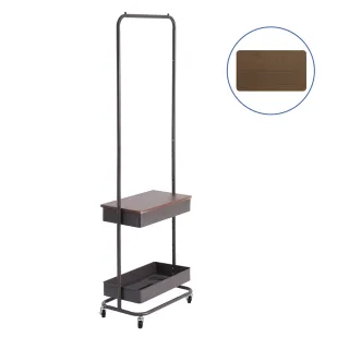 【IRIS】開放式衣帽架BHYO-6C(掛衣架 衣帽架 移動式 可調置物籃 防脫落設計)