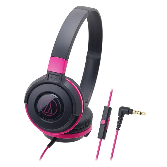 【audio-technica 鐵三角】ATH-S100iS 智慧型手機用DJ風格可折疊式頭戴耳機(黑)