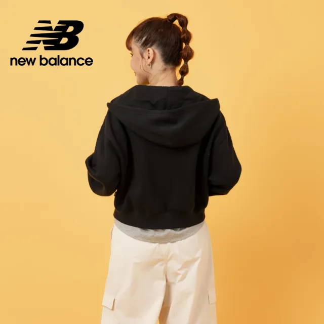 【NEW BALANCE】NB 刷毛連帽外套_女性_米白/黑色_WJ53509BK_WJ53509PEF(美版 版型偏大)