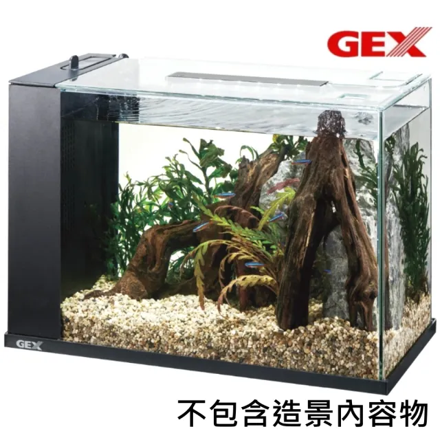 【GEX】日本五味黑色輕鬆換水缸 療癒缸/高質感外觀/魚缸/更換濾材免濕手(馬達和LED燈皆USB電源 426黑)