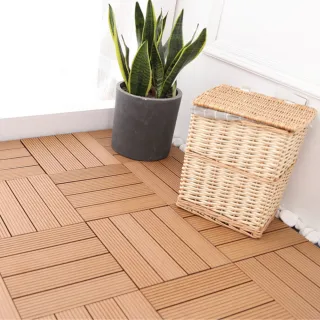 【Meric Garden】環保防水防腐拼接塑木地板6入/組_19款任選(塑木地板 戶外地板 拼接地板)