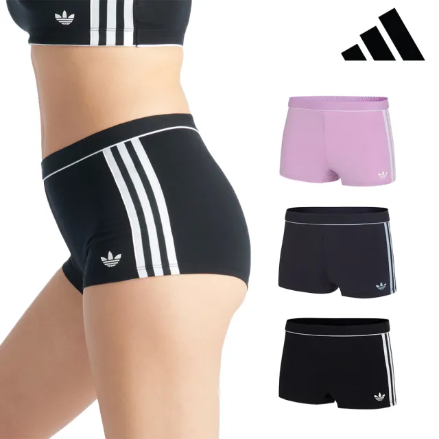 【adidas 愛迪達】女短褲 單入 高彈舒適 包覆 經典棉質休閒短褲任選(運動短褲)