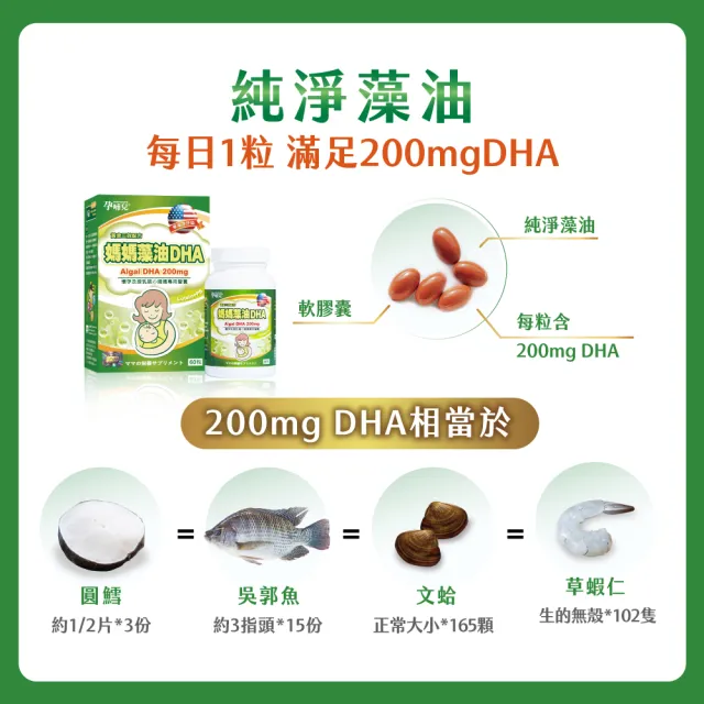 【mamacare 孕哺兒】媽媽藻油DHA★軟膠囊60粒/盒(寶寶聰明起跑)