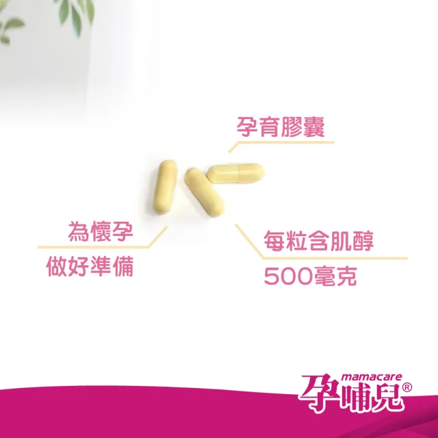 【mamacare 孕哺兒】肌醇+葉酸★孕育膠囊(備孕期專用)