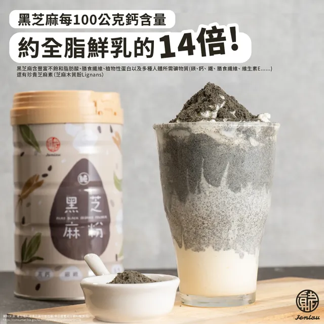 【真老麻油】黑嚕嚕極細高鈣黑芝麻粉 170g*3入(純天然 高鈣 穀粉 清真認證)
