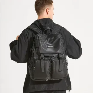 【BOZO 伯樂】日系潮流大容量旅遊筆電後背包B6079(經典黑)