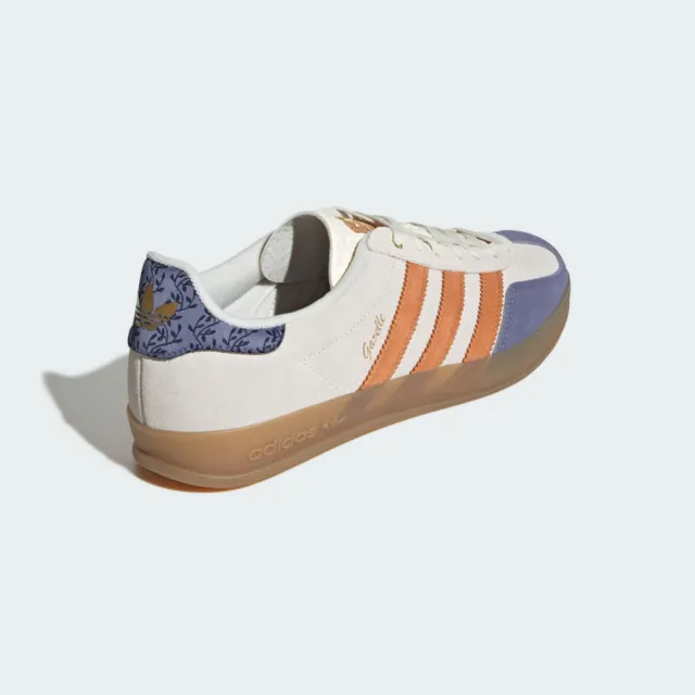 【adidas 愛迪達】Gazelle Indoor 男女 運動休閒鞋 德訓鞋 復古 低筒 米 藍橘(JQ0956)