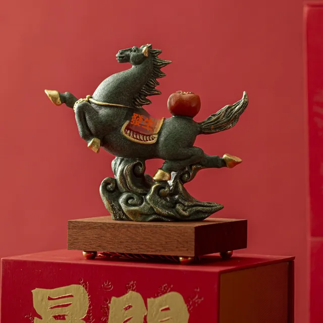 【Quality 聚家】馬年擺件新年桌面本命年擺件生日禮物年會伴手禮(吉祥如意擺件/馬年客廳擺件/玄關酒架擺件)