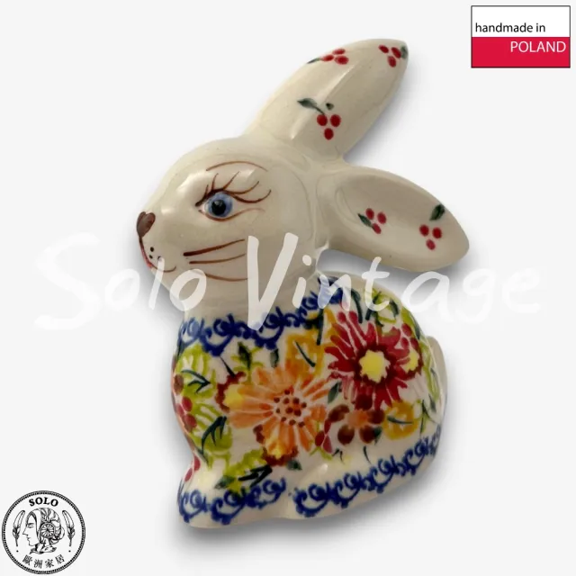 【SOLO 波蘭陶】波蘭製 Vena 波蘭陶 10CM 兔子擺飾 金風花舞系列 復活節必備
