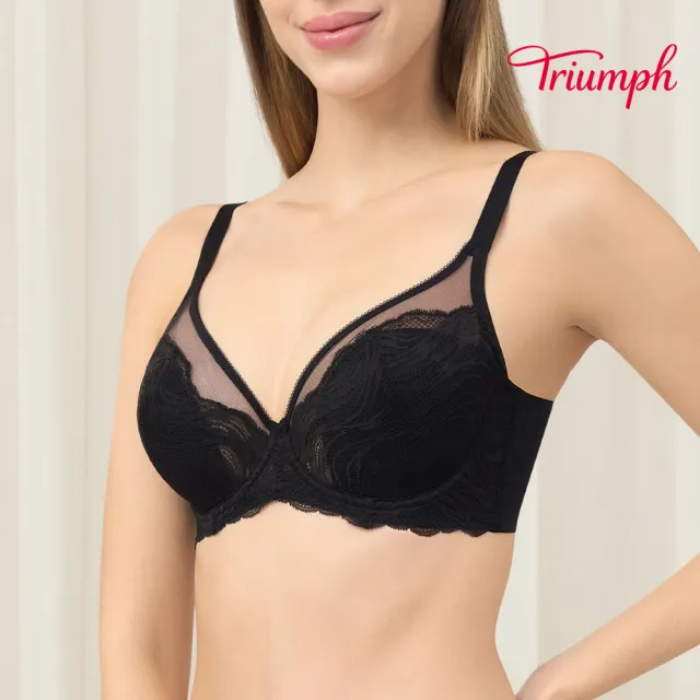 【Triumph 黛安芬】纖型機密系列 輕質鋼圈內衣 C-E(經典黑)
