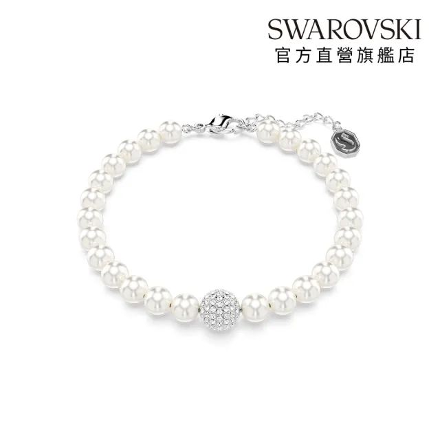 【SWAROVSKI 施華洛世奇】官方直營 Remix Collection Strand 鍍白金色 | 5669529