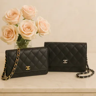 【CHANEL 香奈兒】經典鏈子皮夾/WOC斜背包